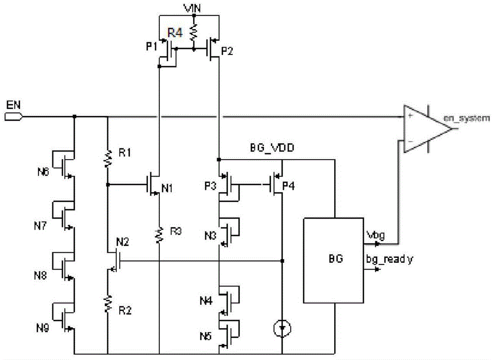 A kind of enabling and starting circuit used in high-voltage dc-dc circuit