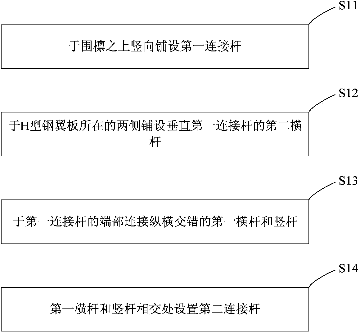 Suspended single row scaffold and construction method thereof