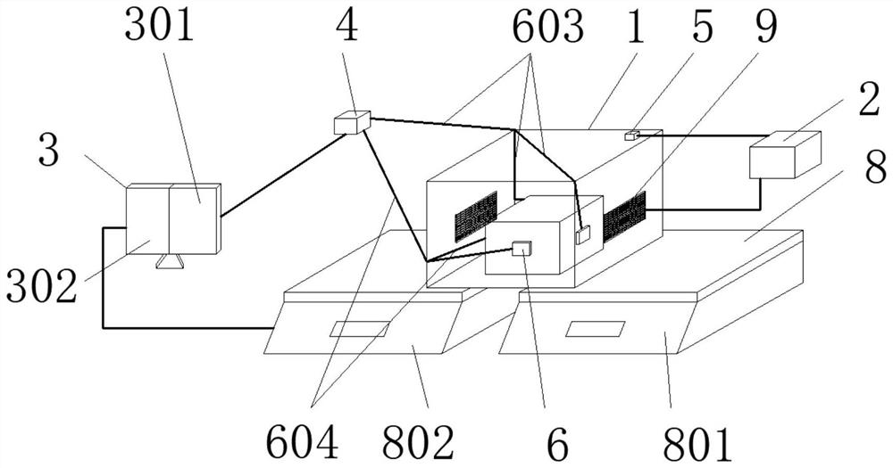 Lossless drying device and drying method based on coal rock mass ultrasonic monitoring