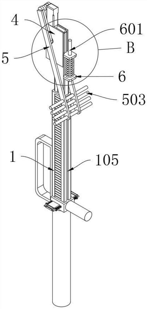 A peeling device capable of peeling off different heights of sugarcane leaves