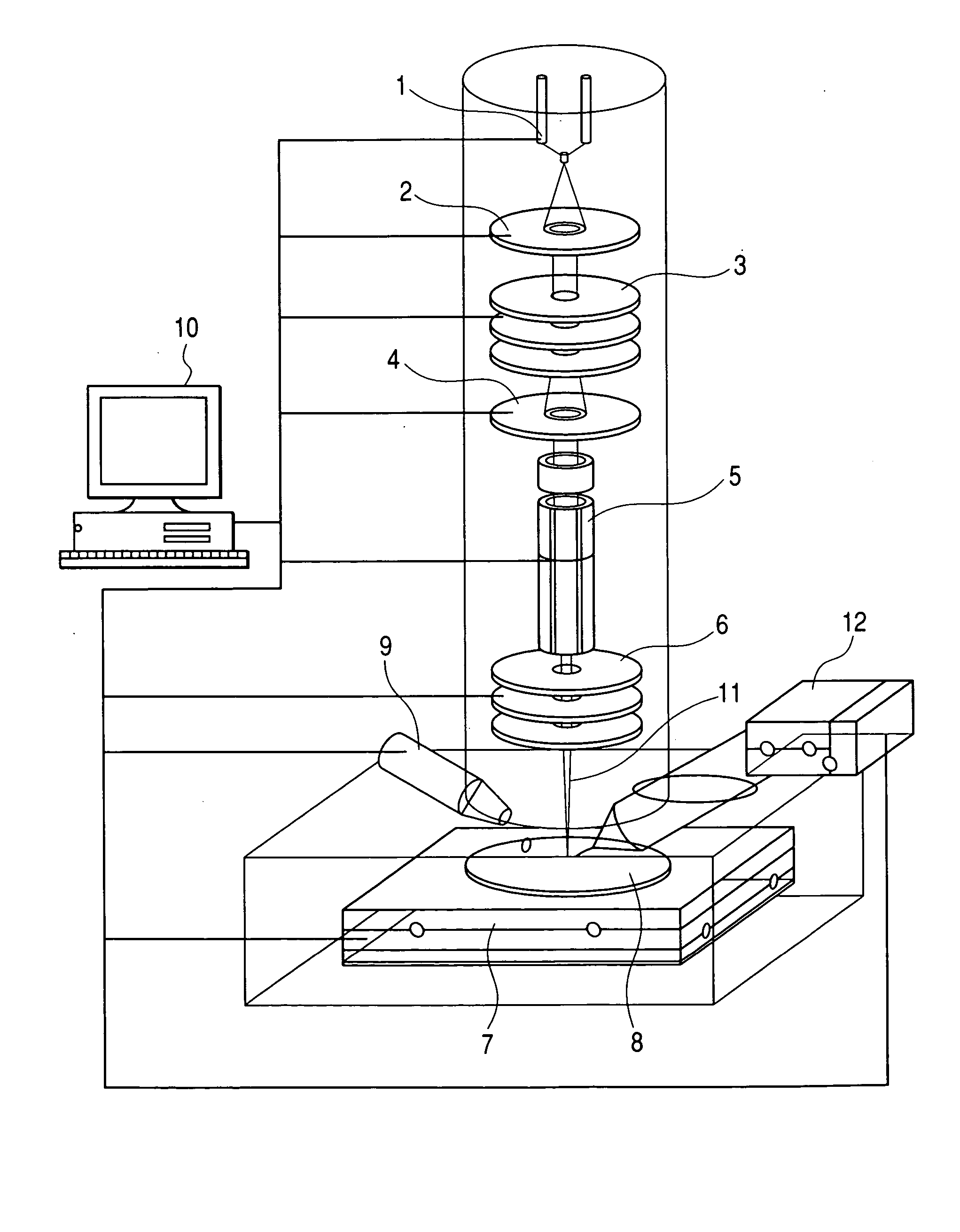 Method for depositing a film using a charged particle beam, method for performing selective etching using the same, and charged particle beam equipment therefor