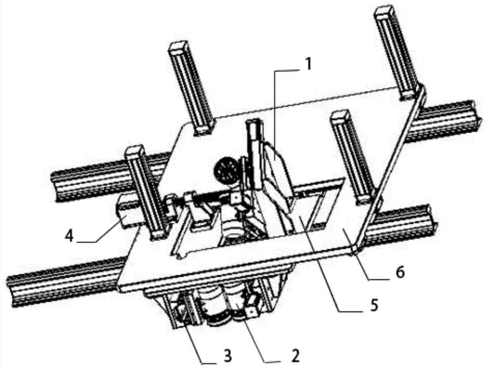 Grinding device and method for profiled full-section of rail weld with five grinding heads