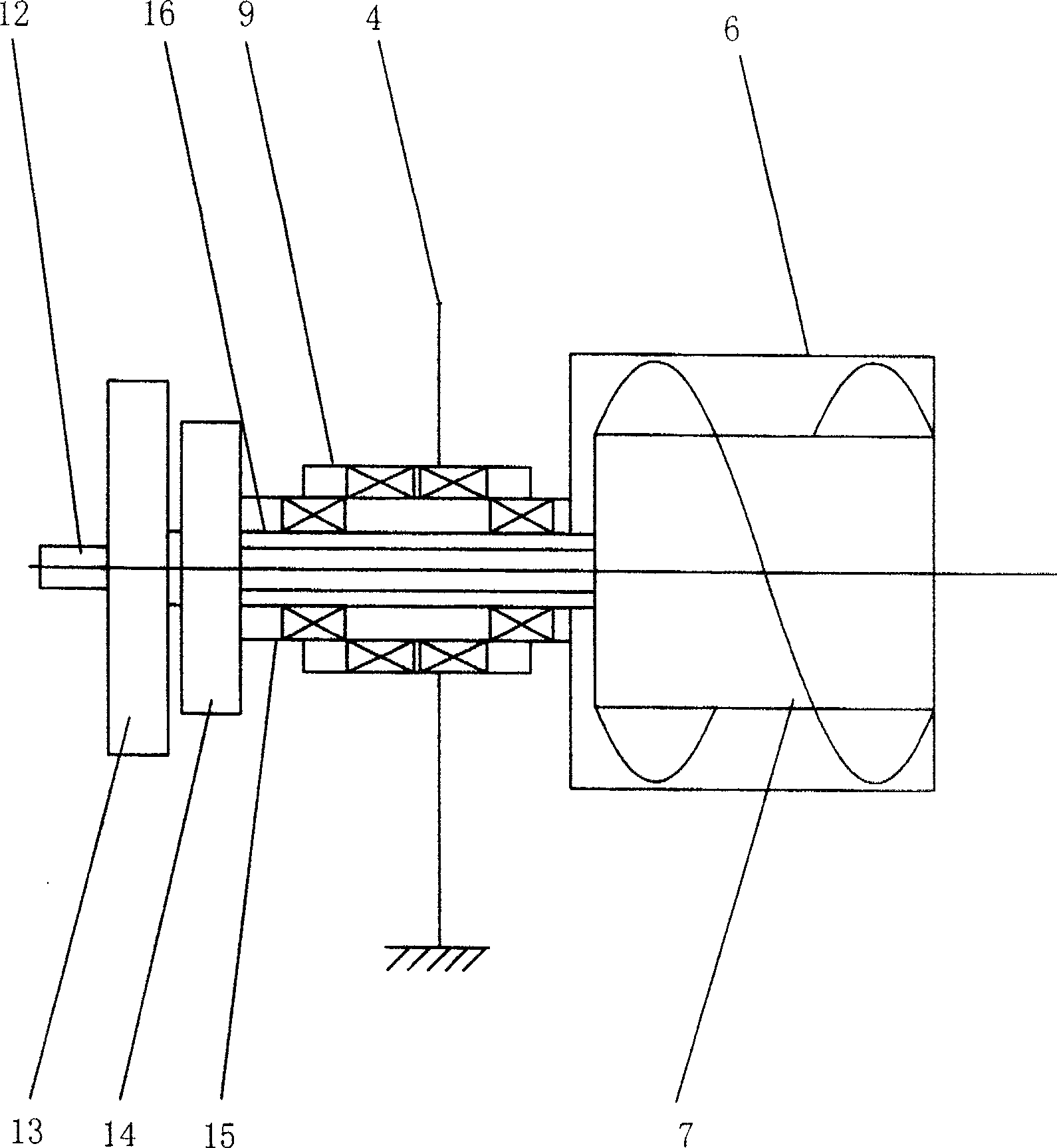 Single-support point horizontal spiral unloading filtering centrifuge