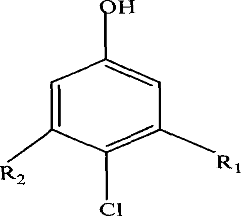 Industrial preparation method for p-chloroalkylphenols