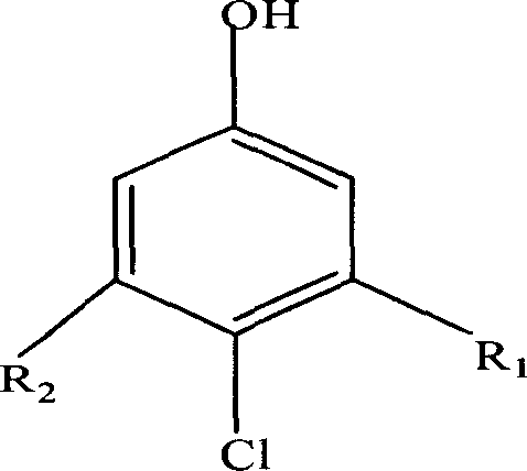 Industrial preparation method for p-chloroalkylphenols