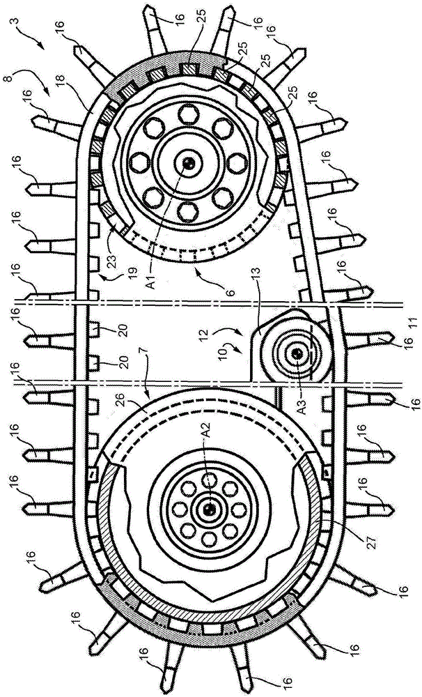 Crawler vehicle drive system and crawler vehicle comprising such a drive system