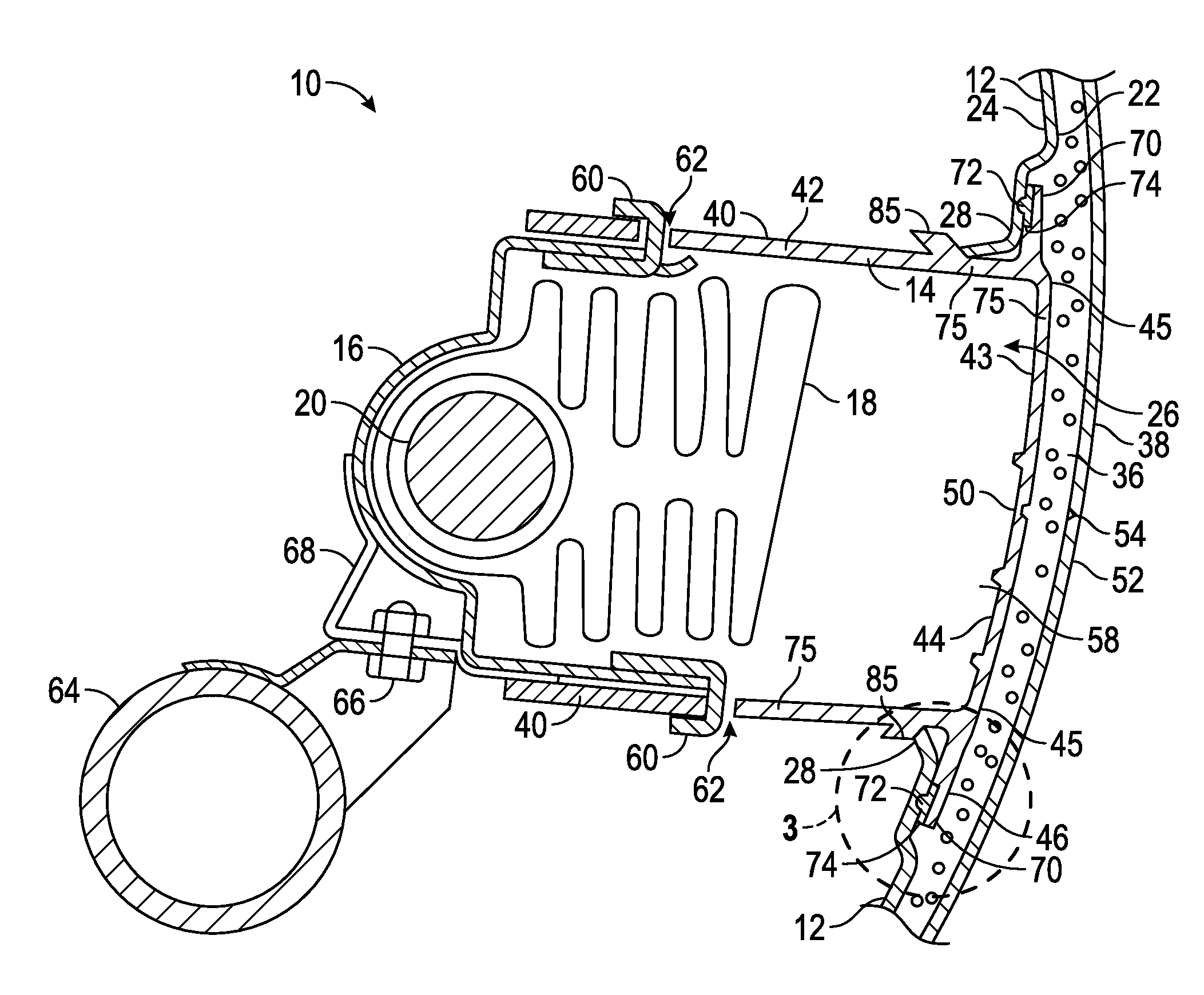 Foam-in-place interior panels having integrated airbag doors including multi-shot injection molded airbag chute-door assemblies for motor vehicles and methods for making the same