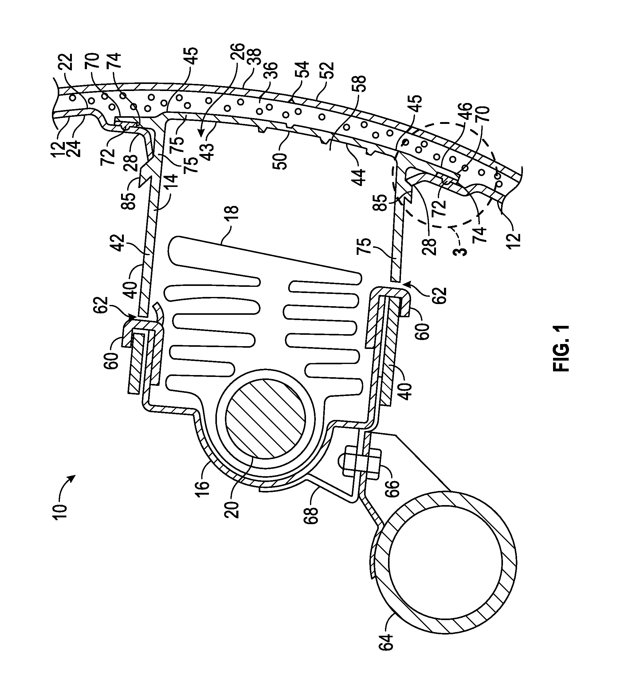 Foam-in-place interior panels having integrated airbag doors including multi-shot injection molded airbag chute-door assemblies for motor vehicles and methods for making the same