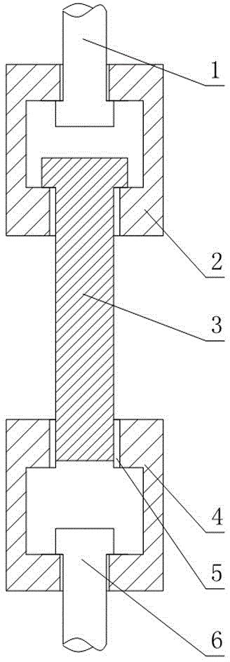 Strength experiment clamp with double-head stud convenient to replace