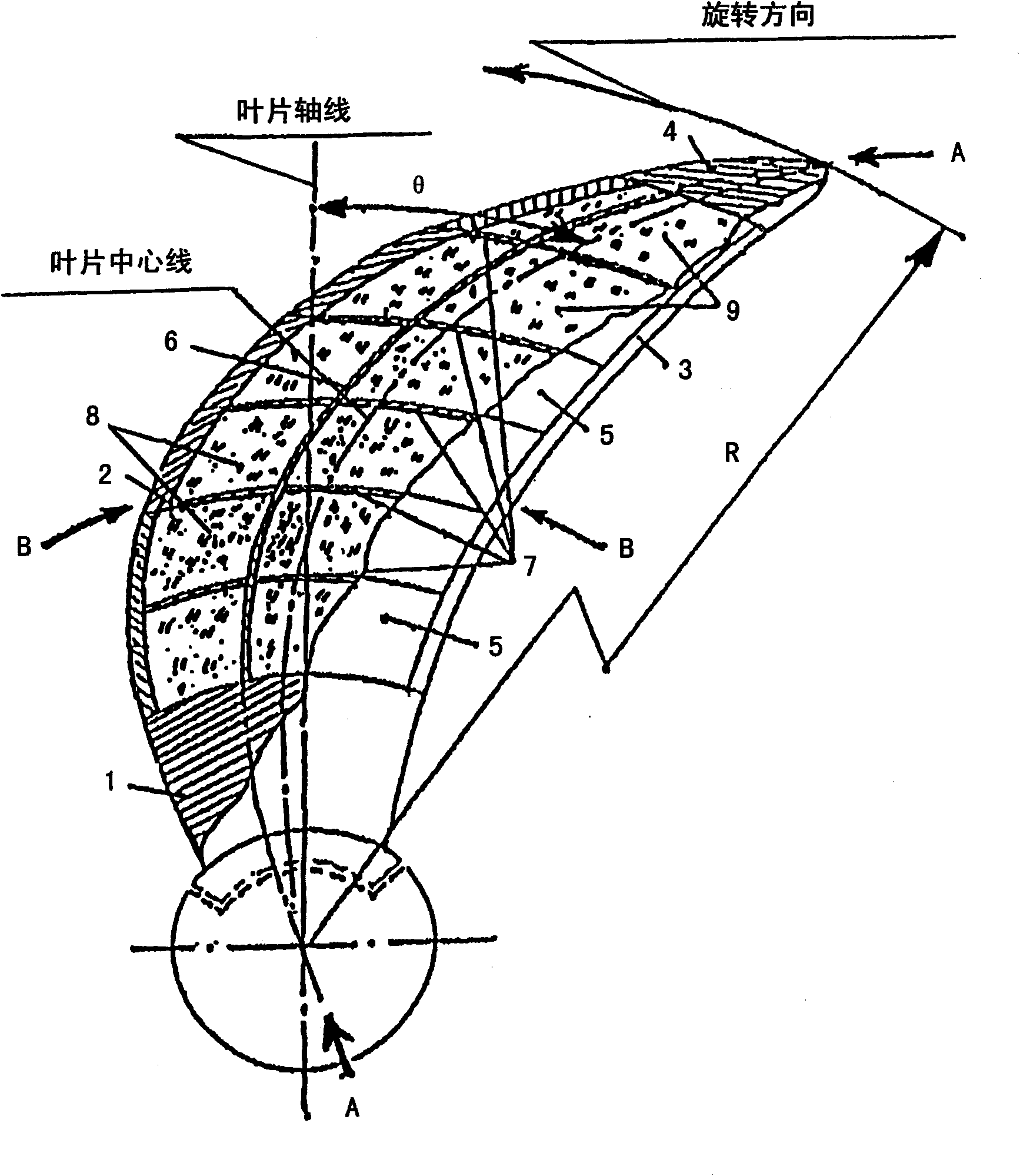 Hollow blade of a ship propeller