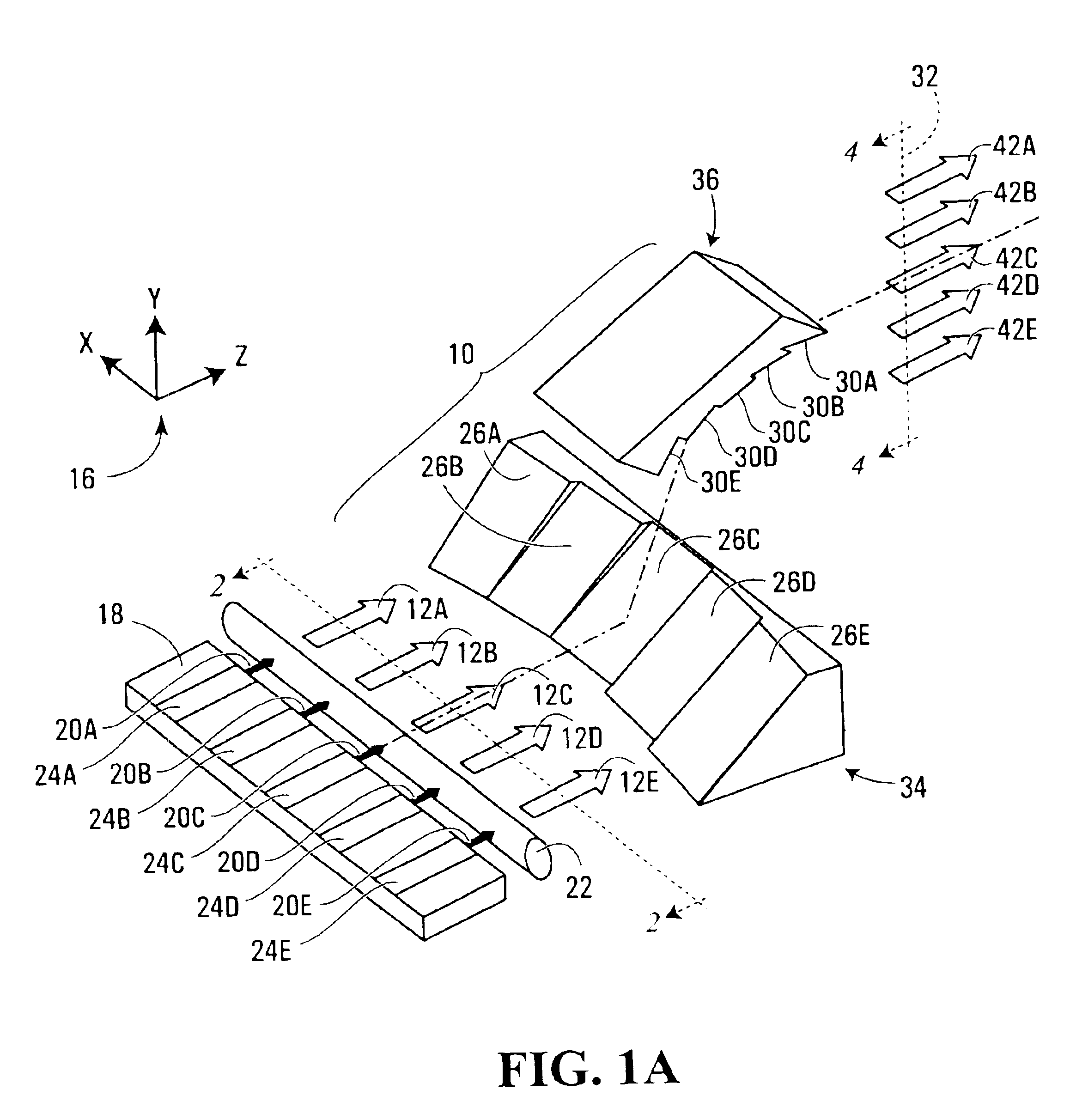 Apparatus for reshaping an optical beam bundle