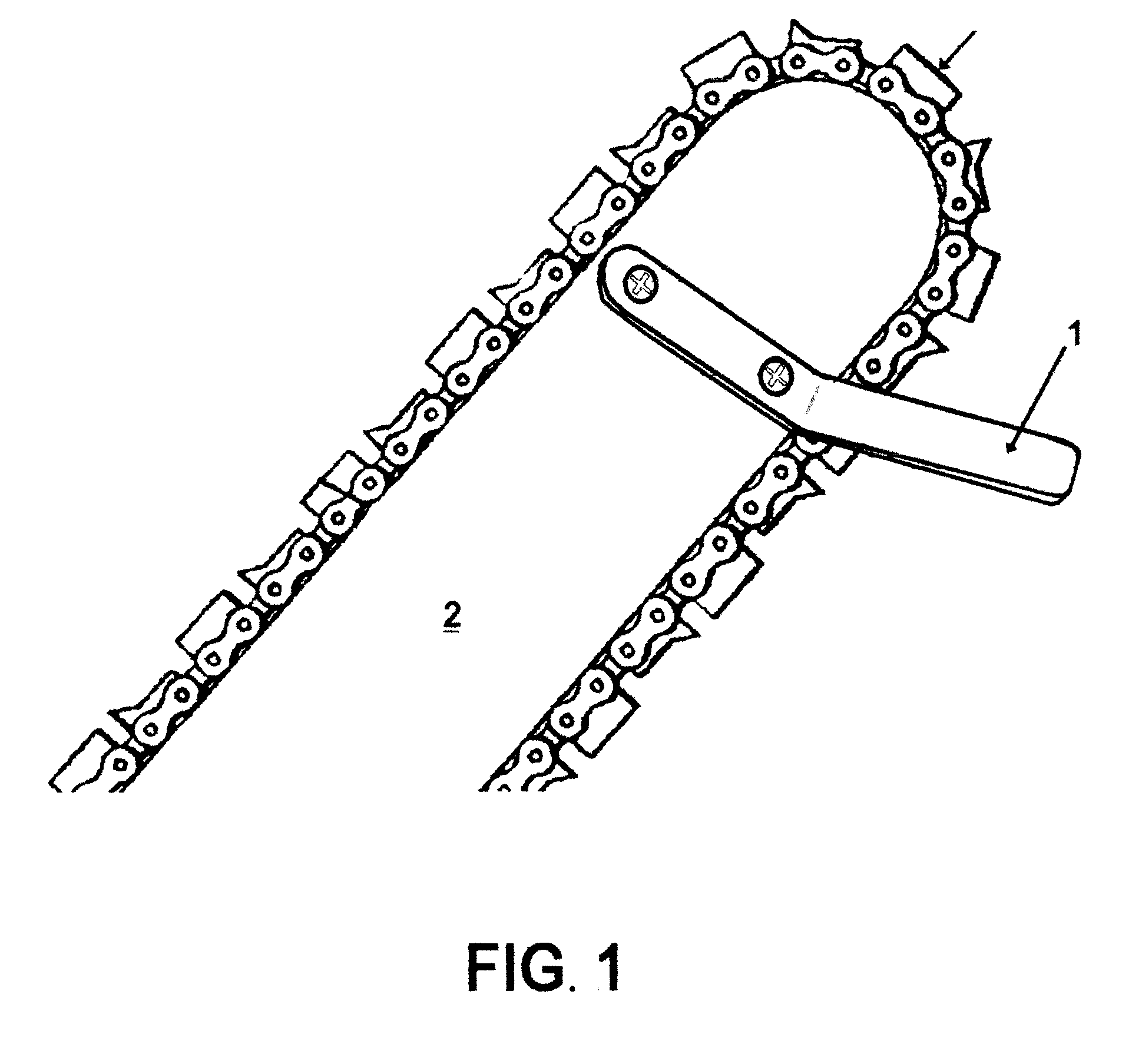 Chain saw guide bar attachment used to simplify the cutting of whippy branches and the like