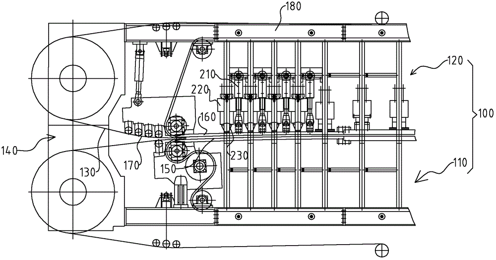 Device for automatically regulating entering angle of plate blank in continuous press