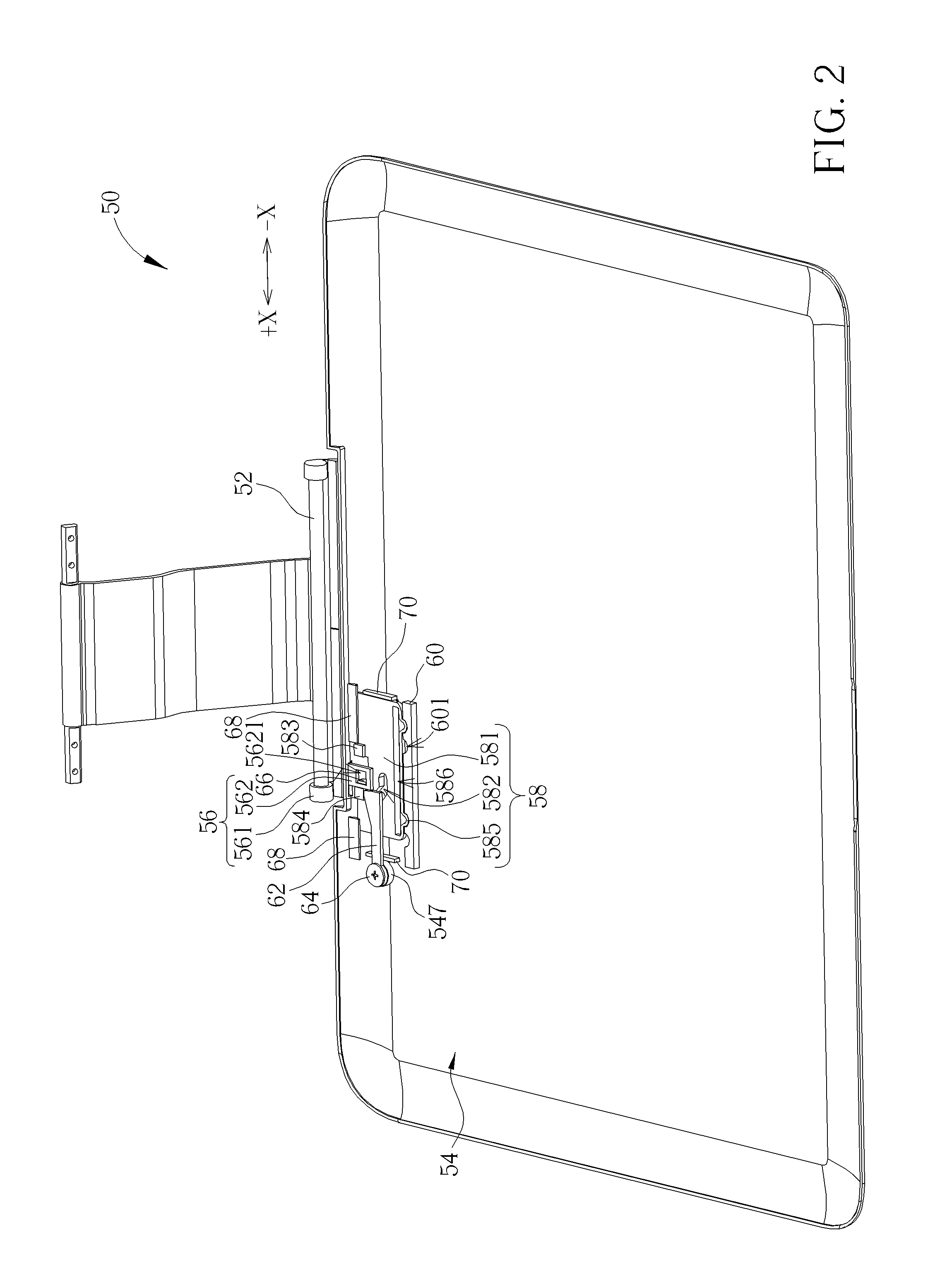 Fixing mechanism for fixing an accessory on a portable electronic device