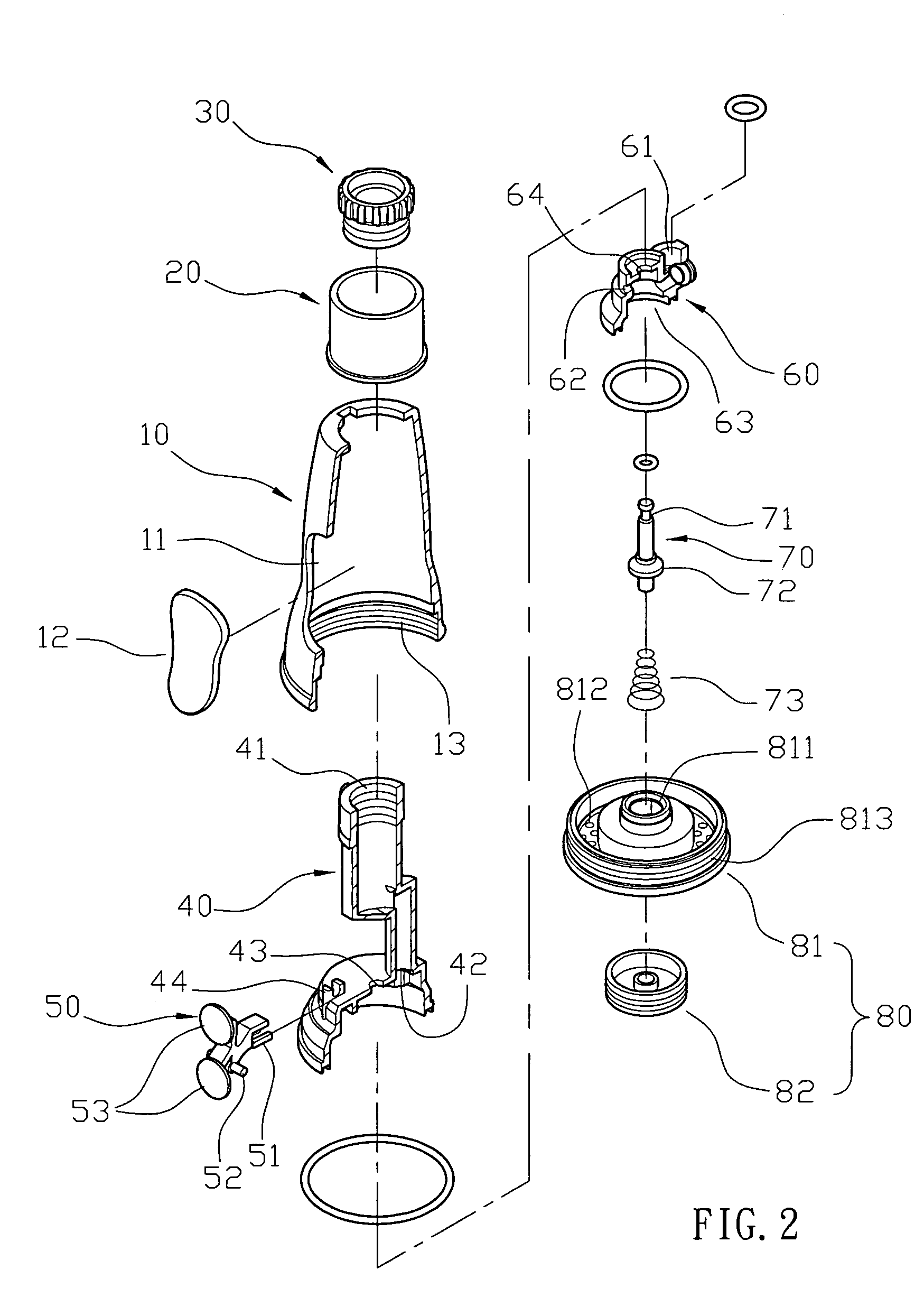 Water sprayer having two water output manners