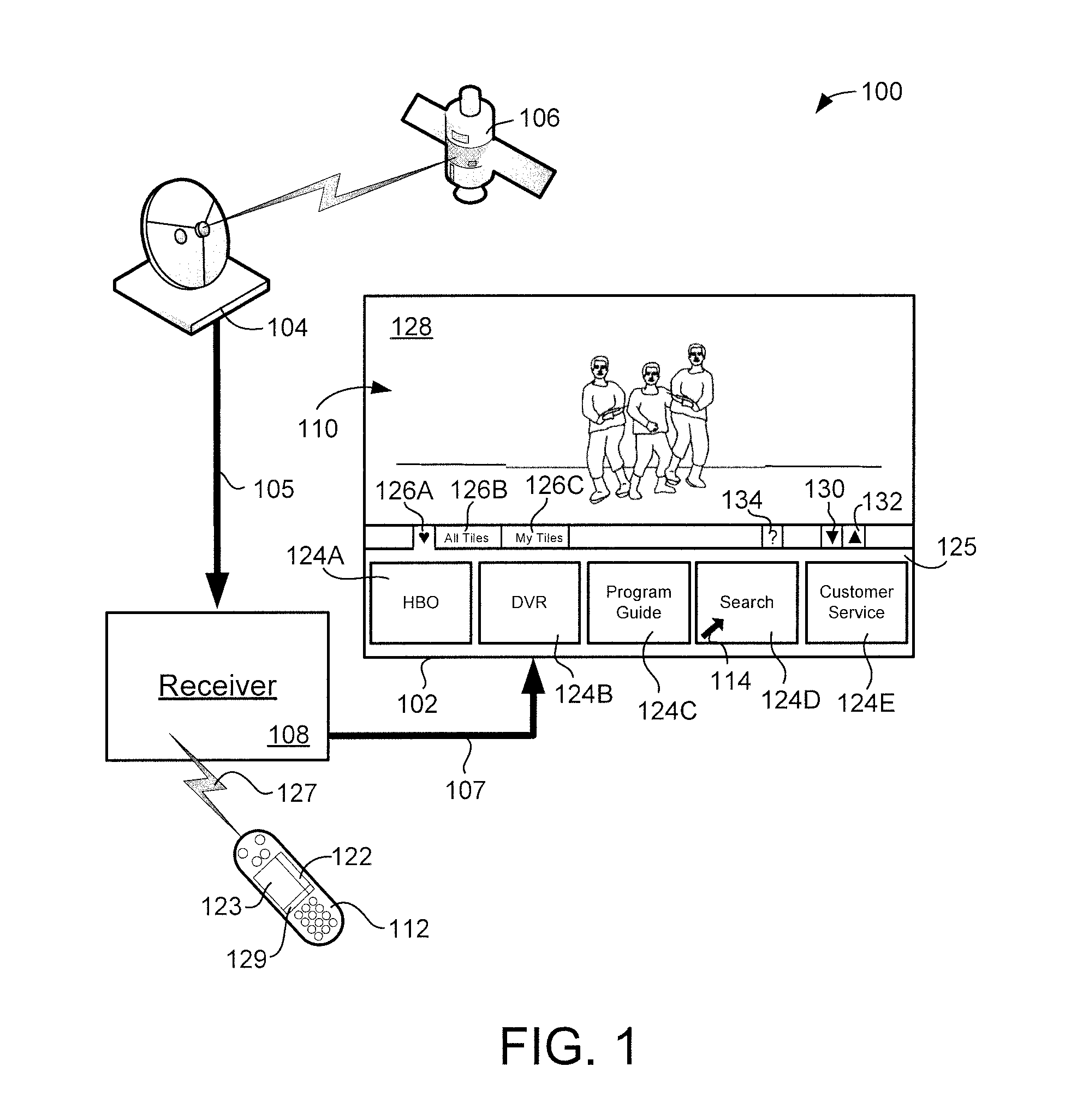 Systems and methods for providing customer service features via a graphical user interface in a television receiver