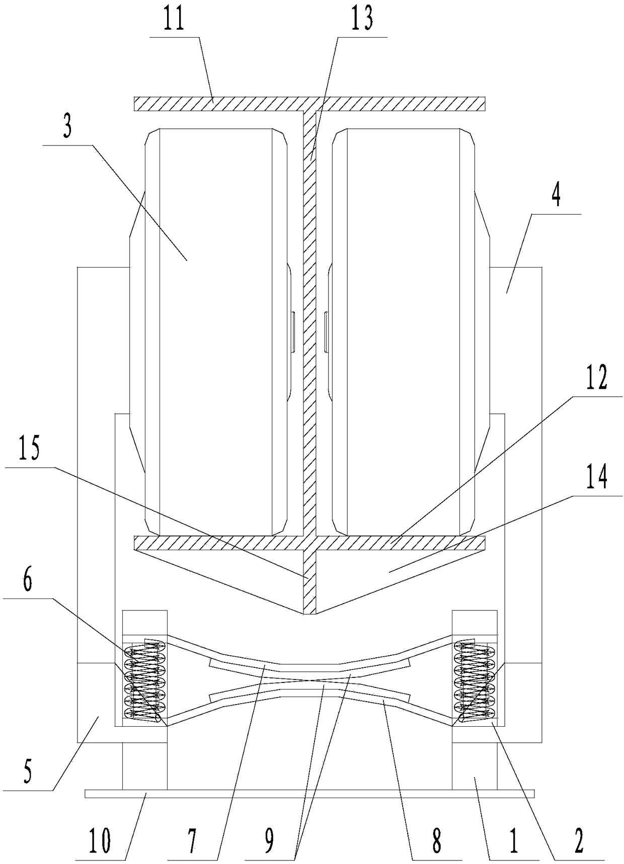 Connection structure of sky train driving end