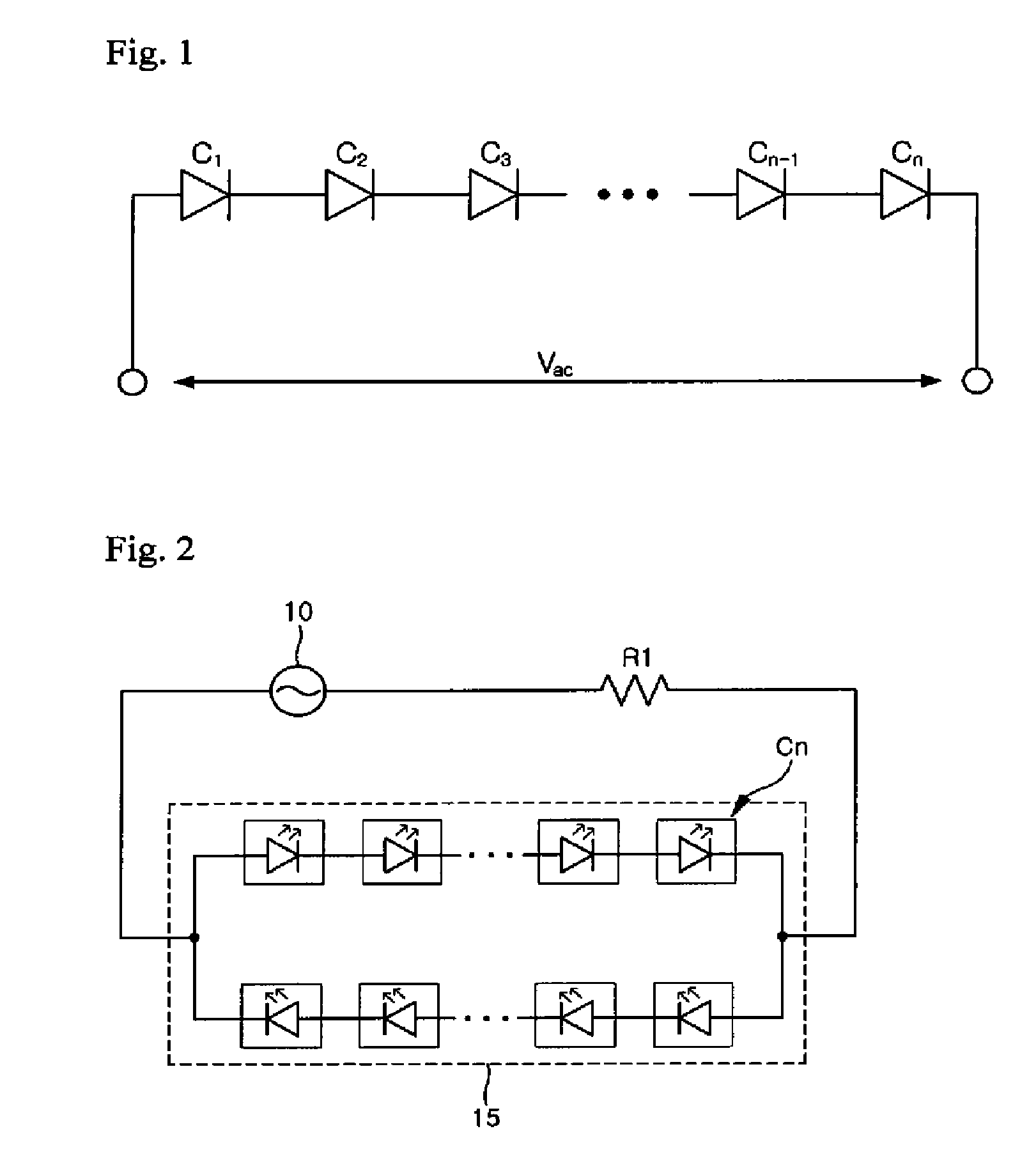Light emitting device for ac power operation