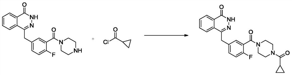 A kind of preparation method of olaparib