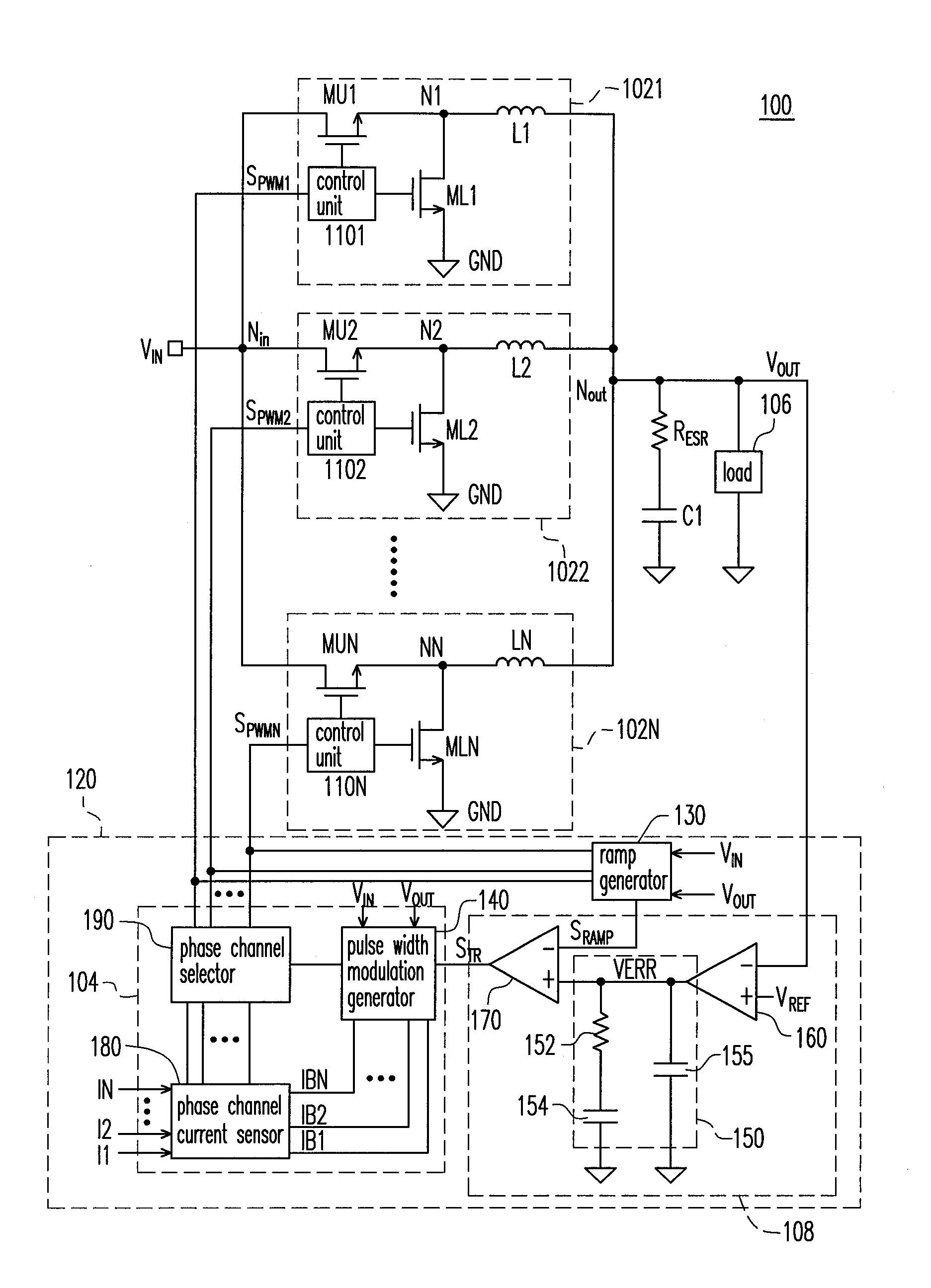 Multi-phase dc-dc power converter