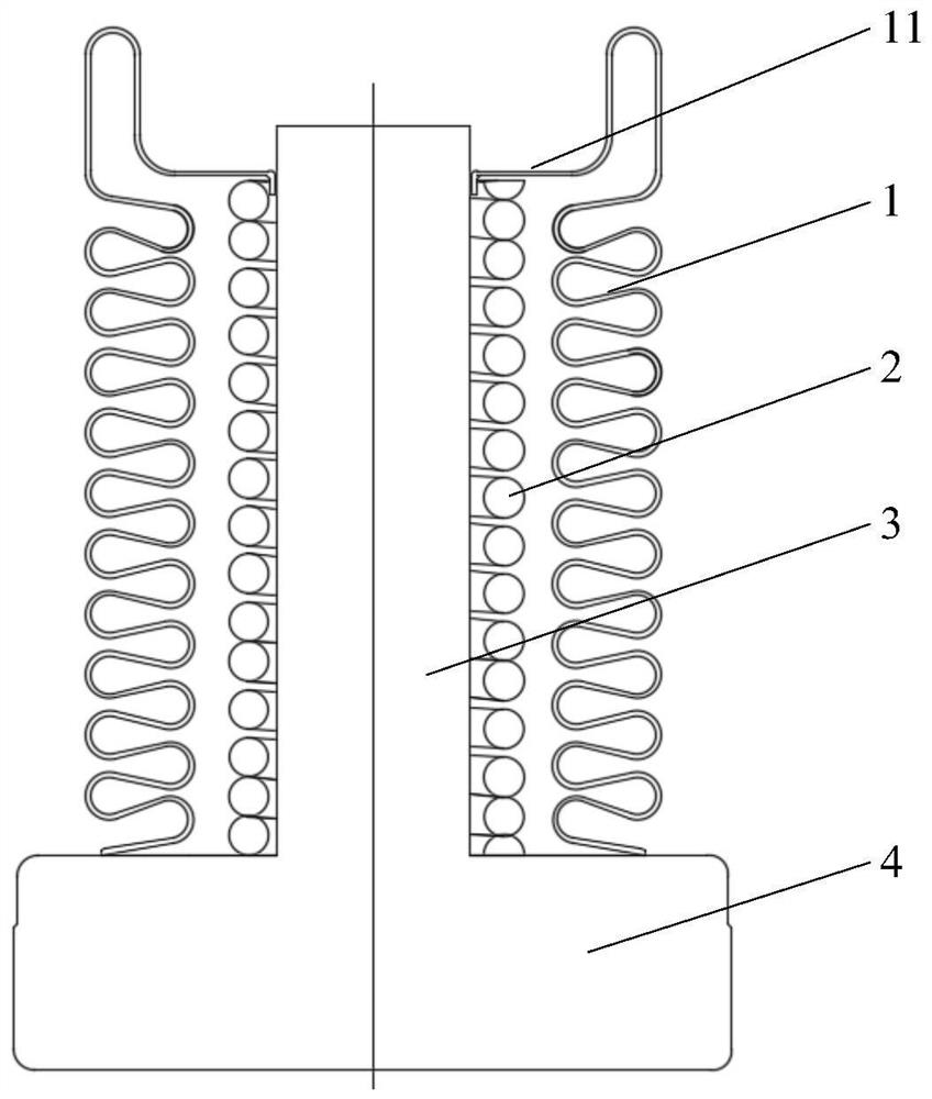 Bellows and solenoid valve with the bellows