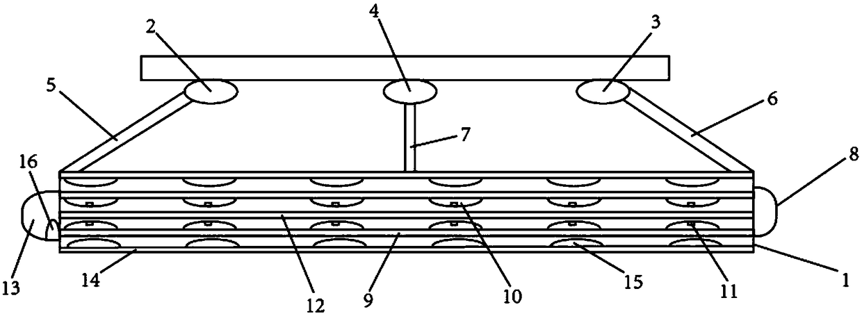 Structure of ironing device for multifunctional paver for road paving