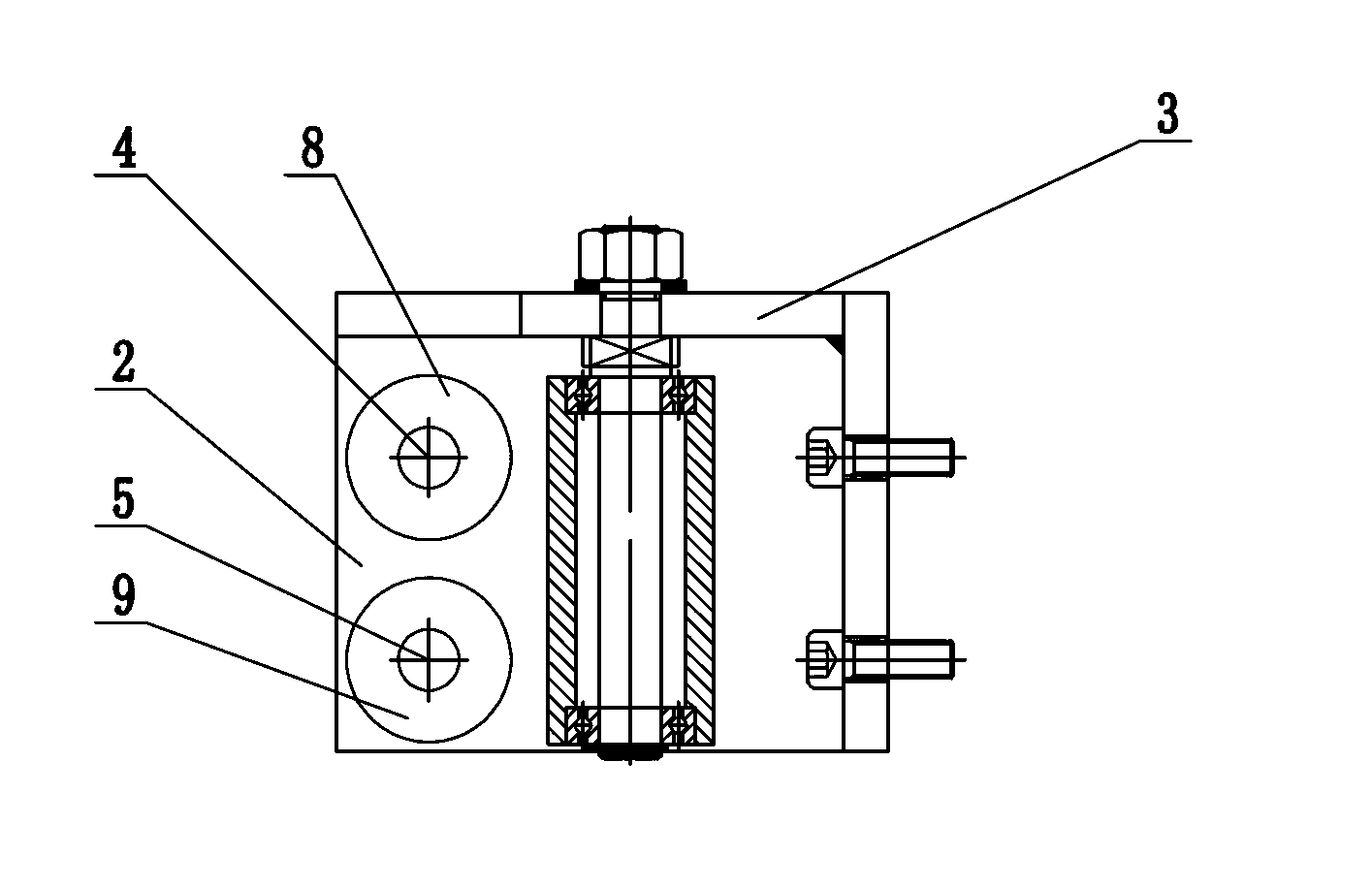 Incoming-line rolling wheel device on husking machine