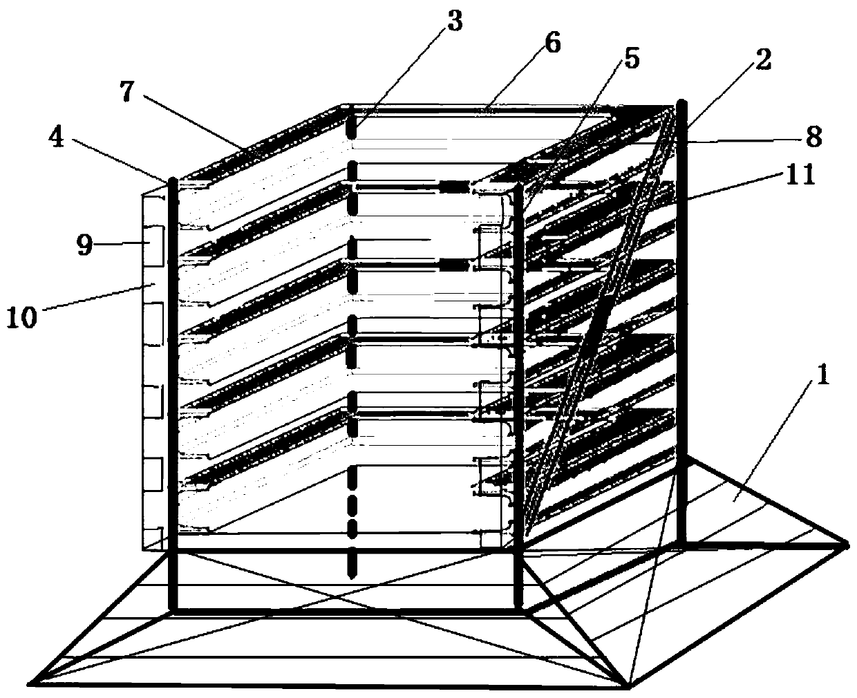 Scallop and stichopus japonicus bottom layer ecological comprehensive breeding device and use method thereof