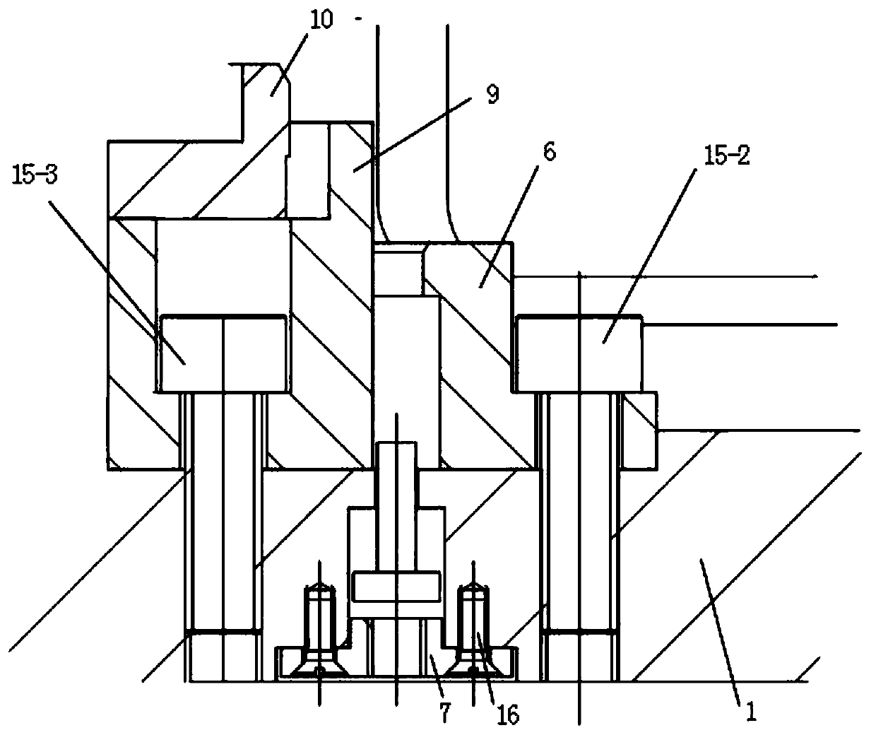 A riveting device and method for locking and supporting casing assembly and bushing assembly