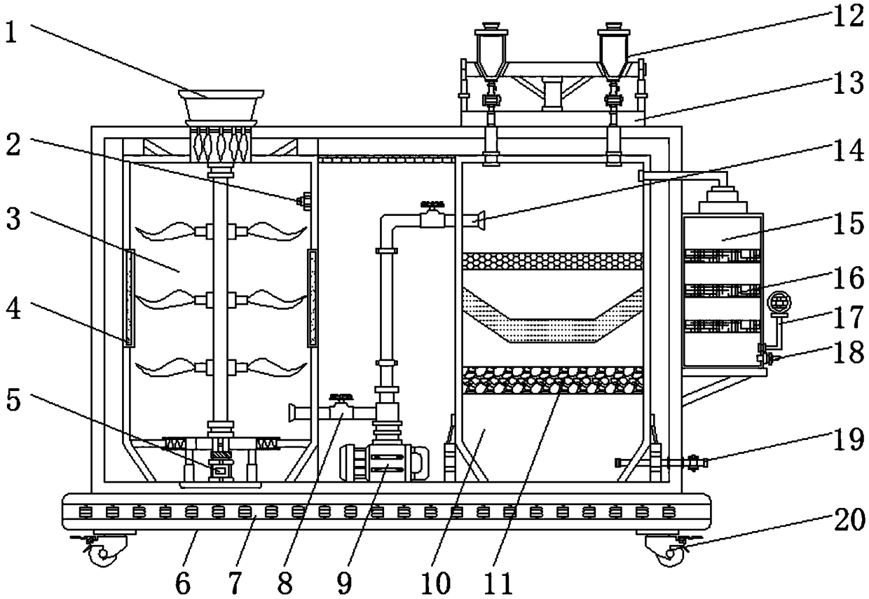 Nickel-containing waste catalyst recycling treatment device