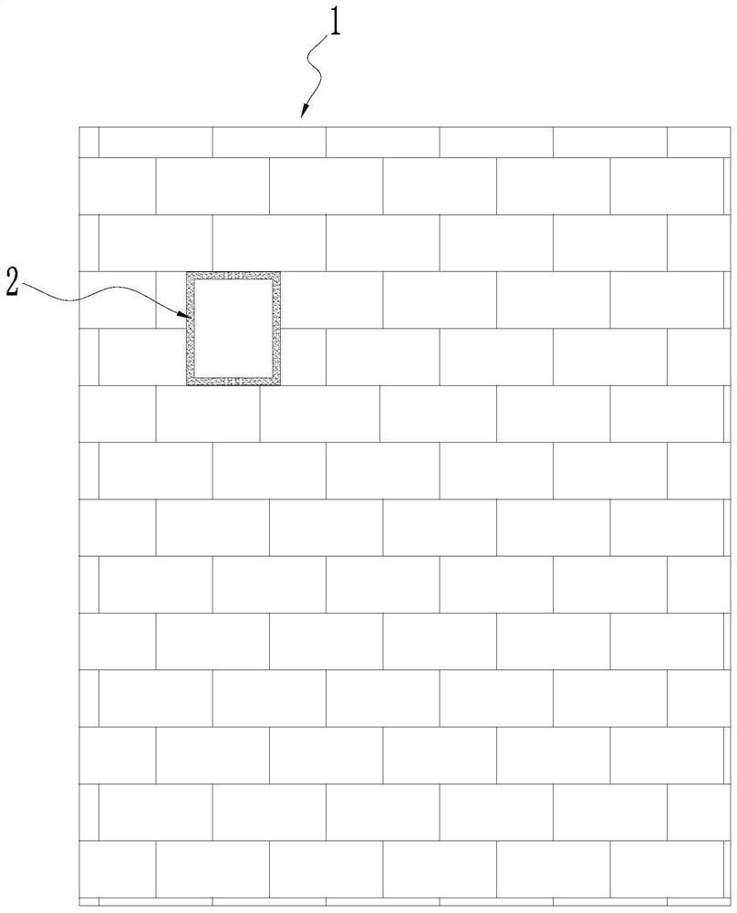 Construction method of wall body provided with distribution box body