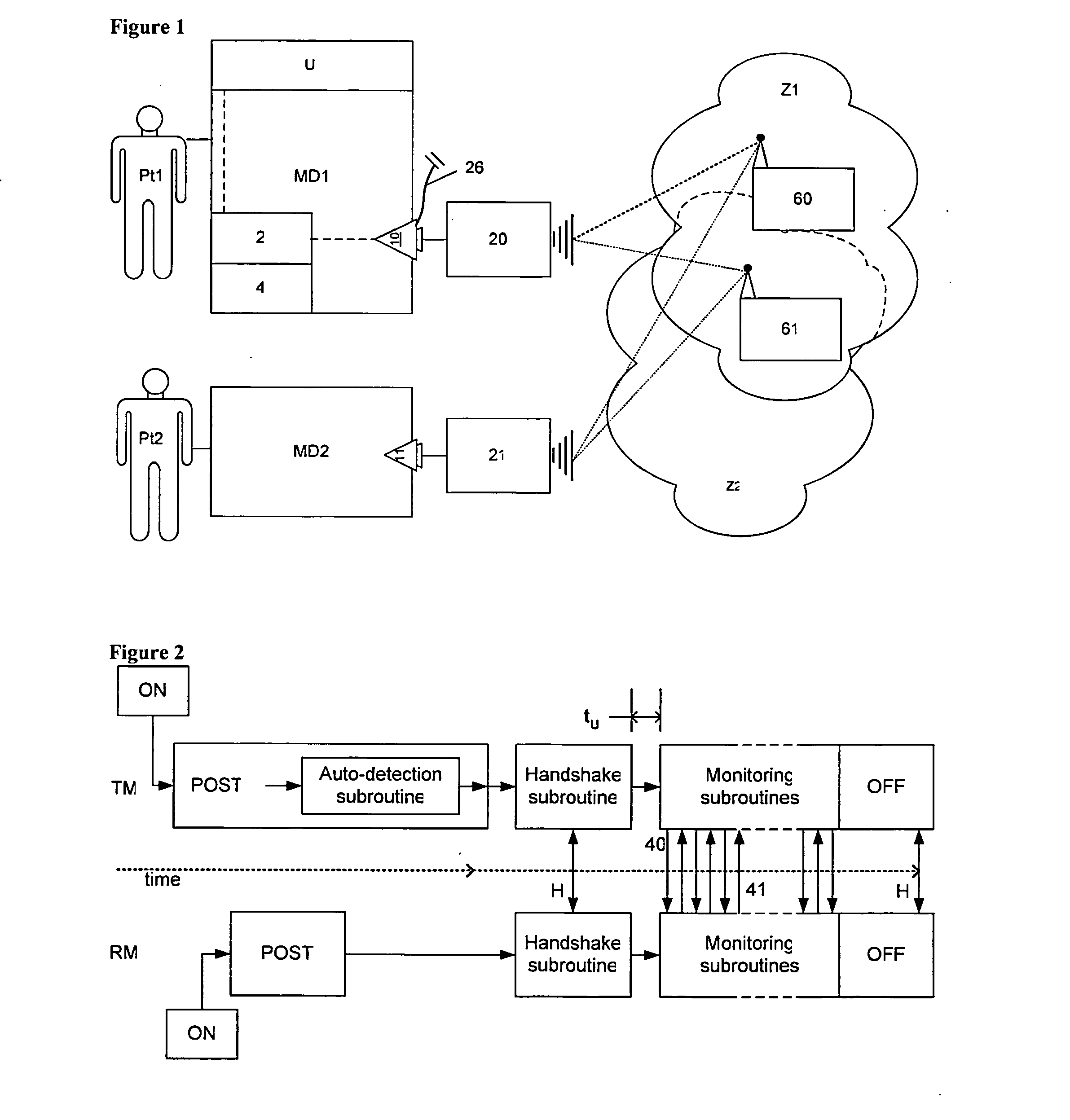System for wireless remote monitoring of alarm events of a medical device and corresponding patient