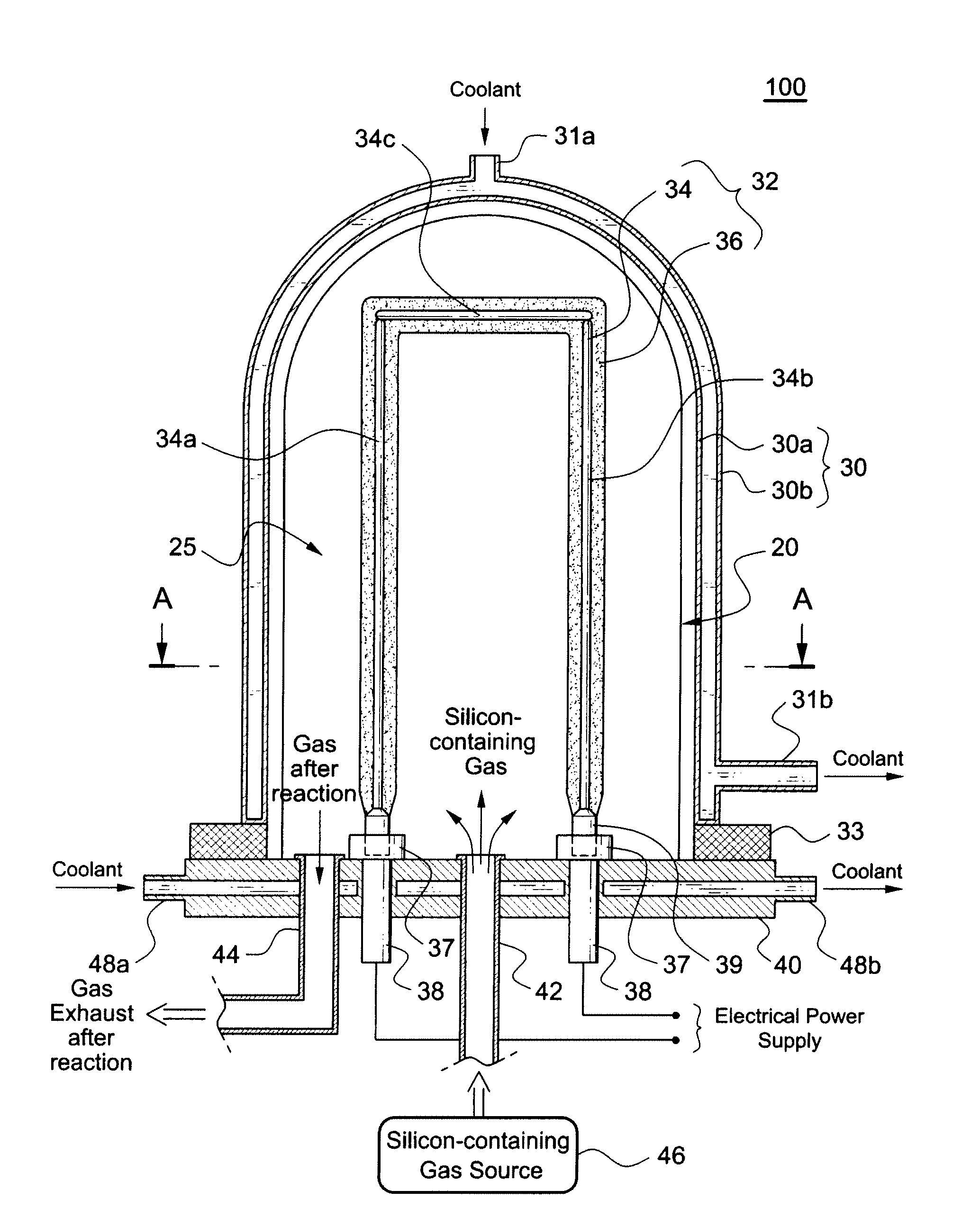 CVD reactor with energy efficient thermal-radiation shield