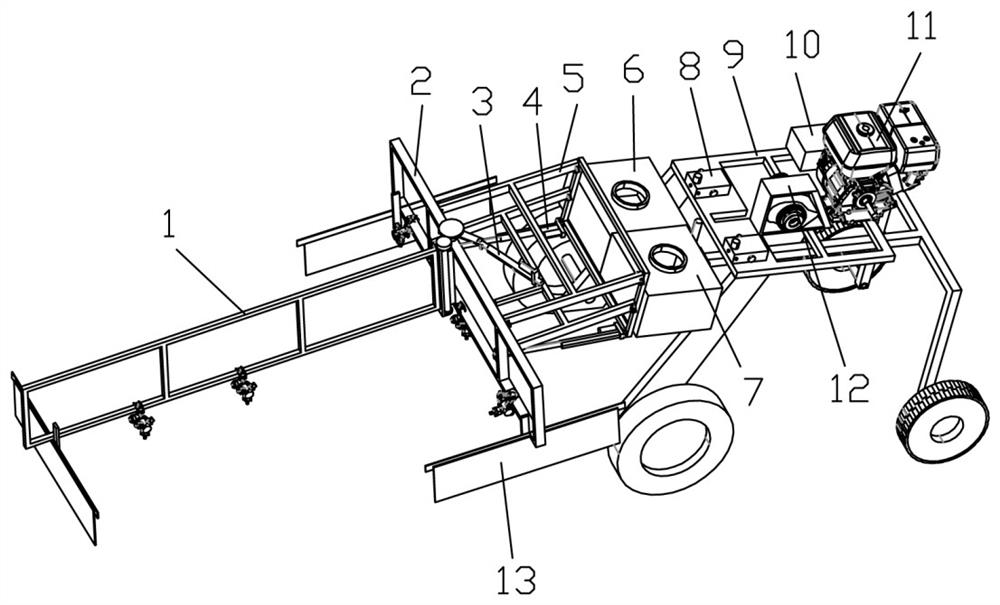 Zoning type boom sprayer