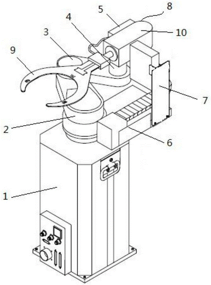 Turnover telescopic arm on electronic welding machine