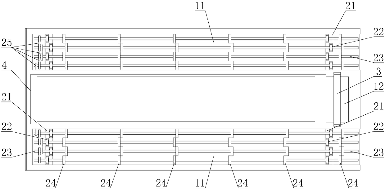 Feed rack of a rolling mill