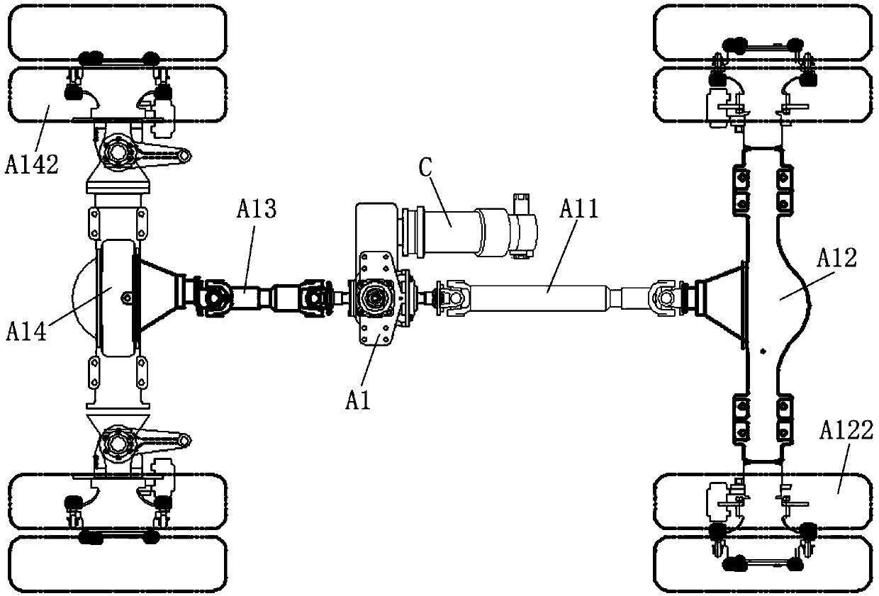 Novel hybrid transmission system for wheel-type excavator