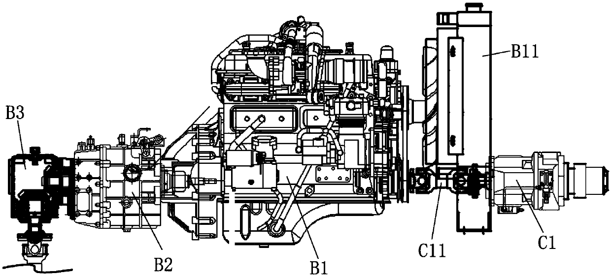 Novel hybrid transmission system for wheel-type excavator