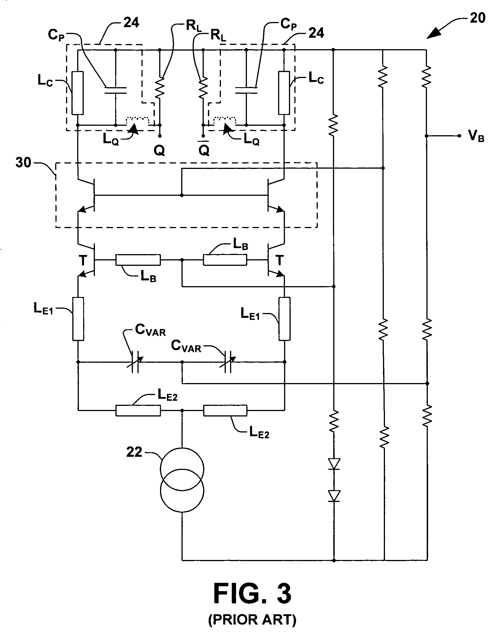 Voltage controlled oscillator (VCO) with output buffer