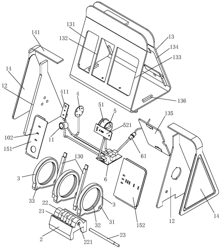 Simple lens filtering performance detection and display device