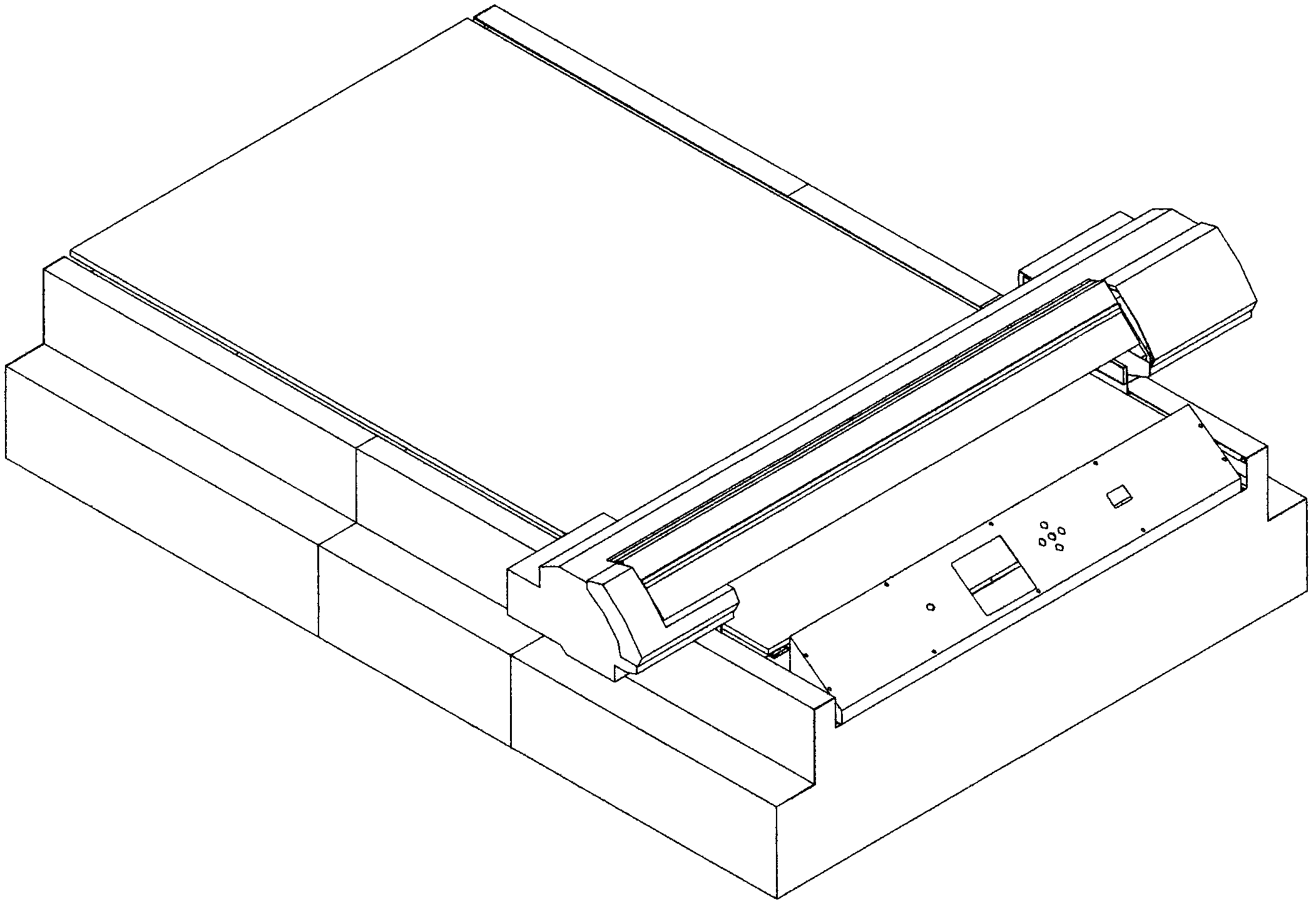 Multifunctional large-area flatbed printing machine