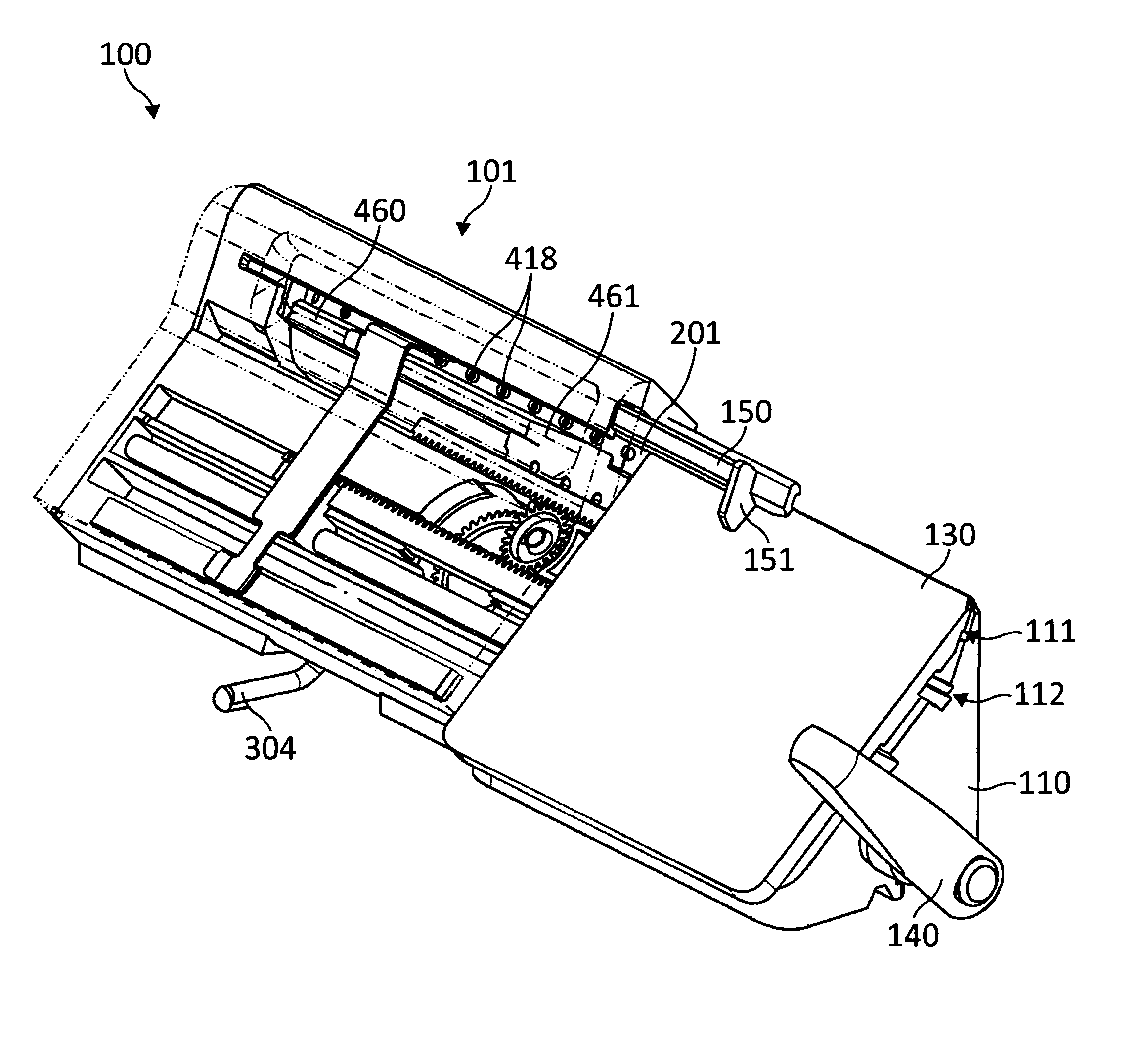 Knife holder having a blade changing apparatus
