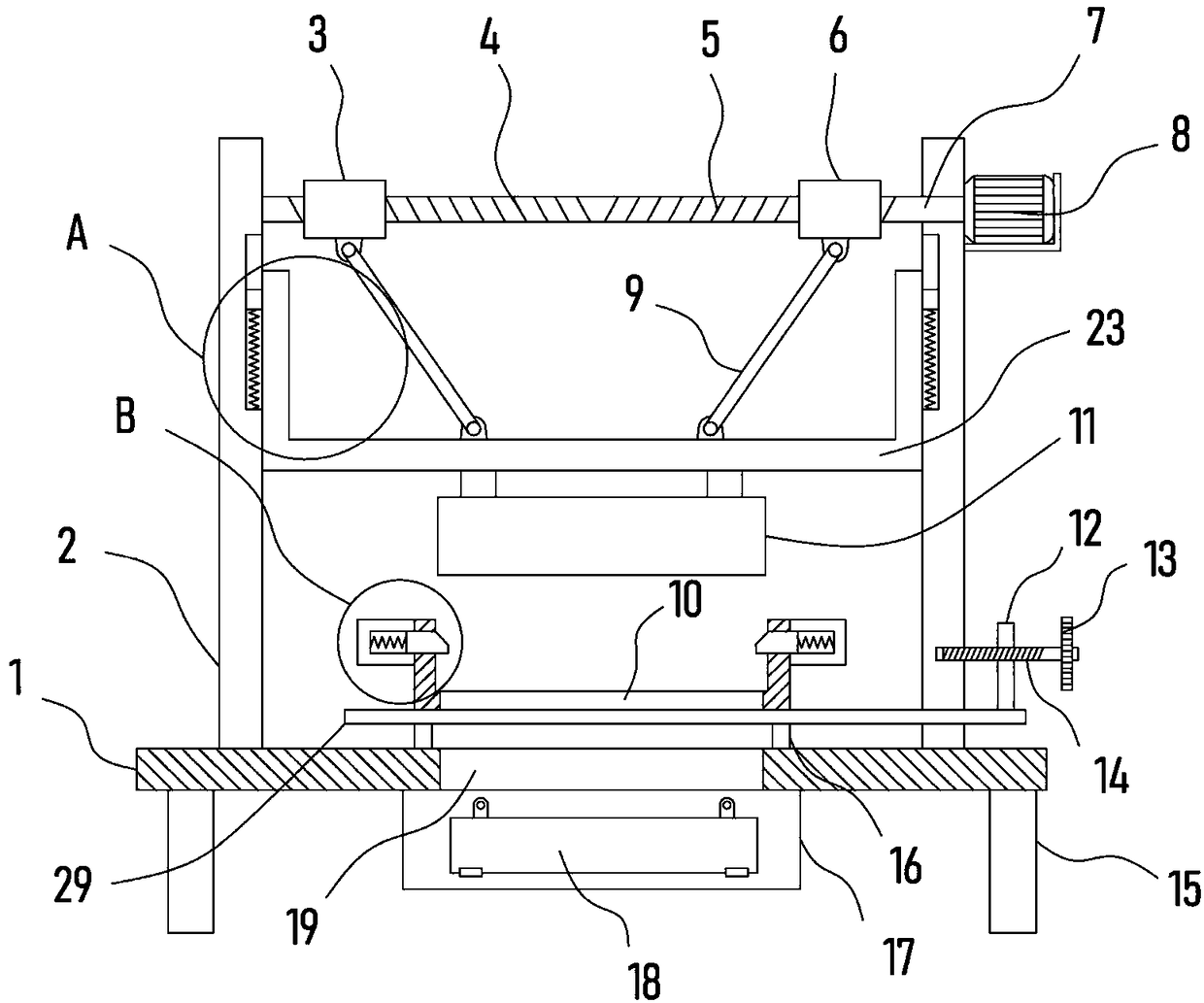 Tea cake-pressing forming device for tea production