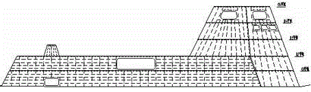 Stealth type integrated upper structure