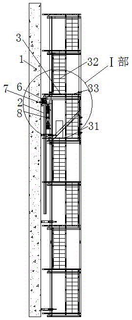 Super high-rise construction escape system