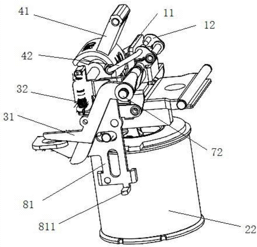 A circuit breaker action mechanism