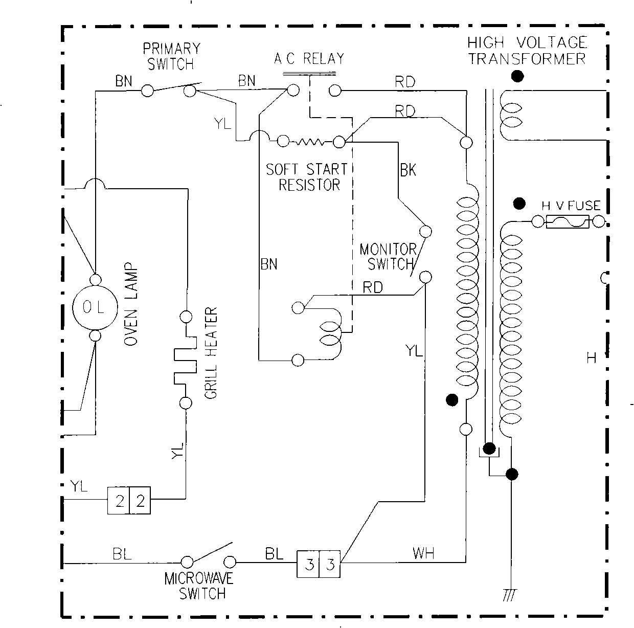 Microwave starting current dividing circuit for barbecue mechanical type micro-oven