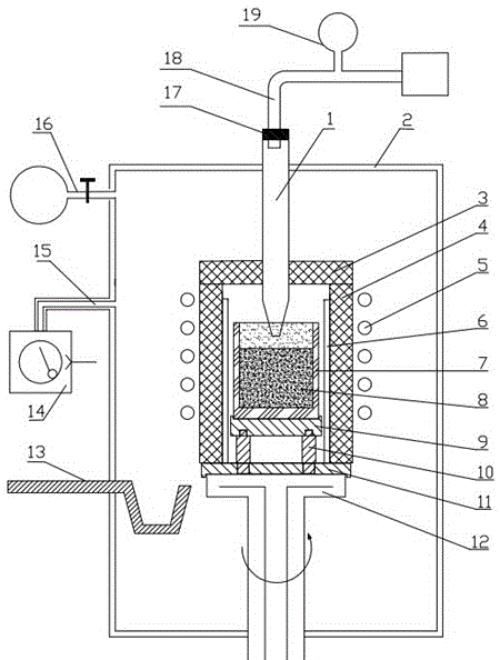 Method and device for directionally solidifying and purifying polysilicon by vacuum extraction of tailing