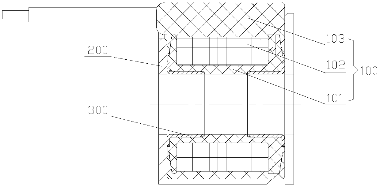 Electromagnetic coil and magnetic conductive assembly thereof