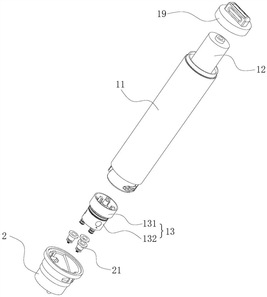 Water purifier and its filter element device with water stop assembly